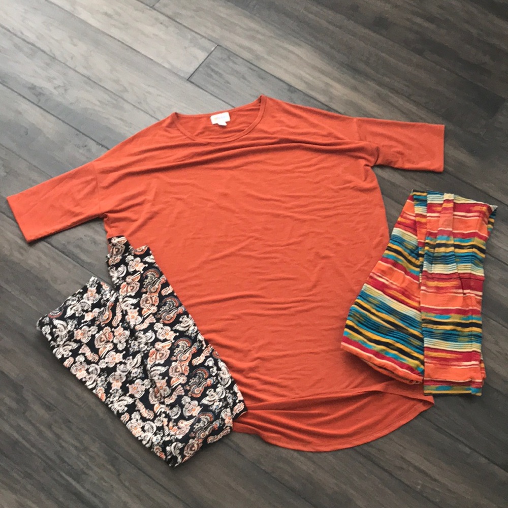 Burnt Orange XS Irma + 2 matching OS leggings